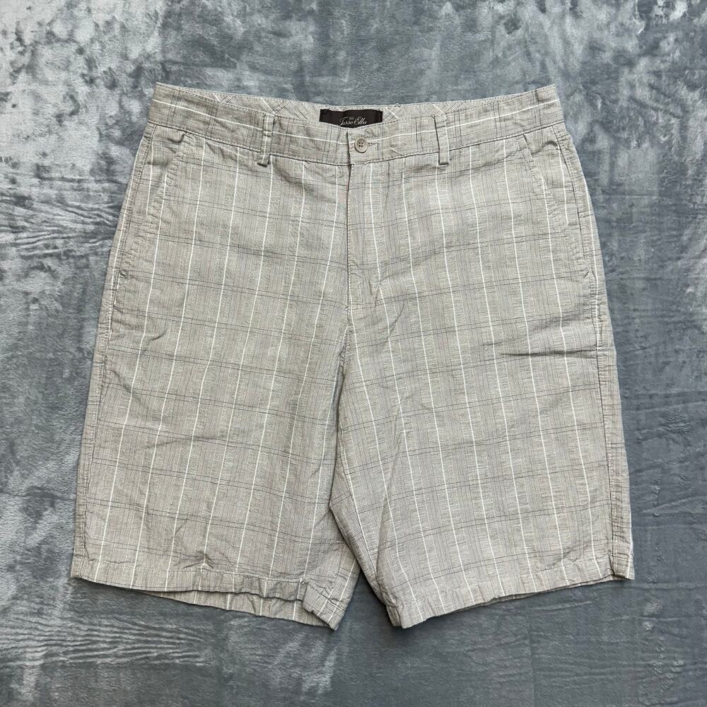 Tasso Ella Linen Shorts‎ Mens Size 33 Light Gray Chino Shorts